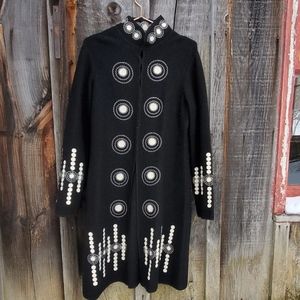 Clothing by Revue Long Black Wool Jacket Size M